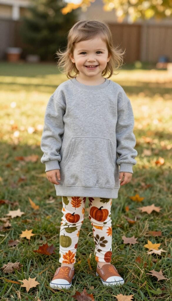 11. Sweatshirt Dress with Leggings