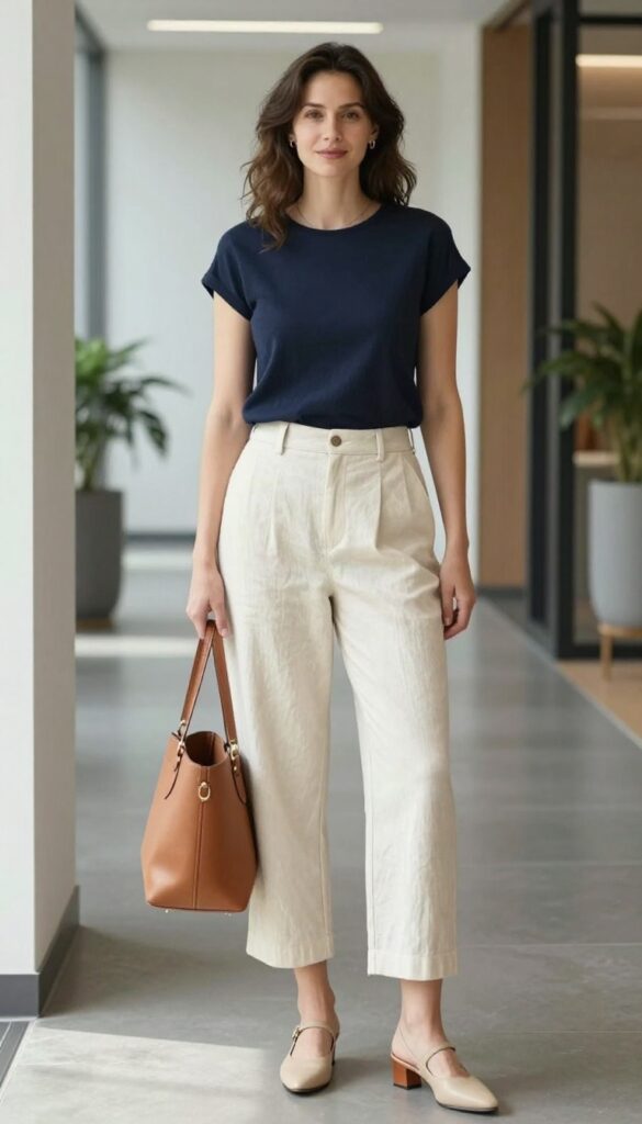 10. Cropped Wide-Leg Pants and a Fitted Top