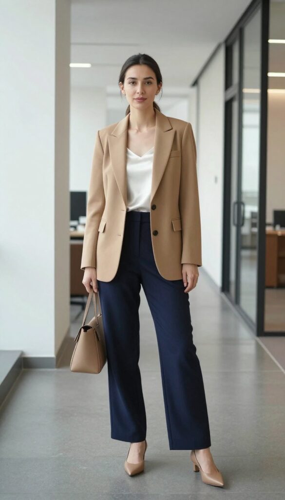 1. The Power Blazer with Wide-Leg Trousers