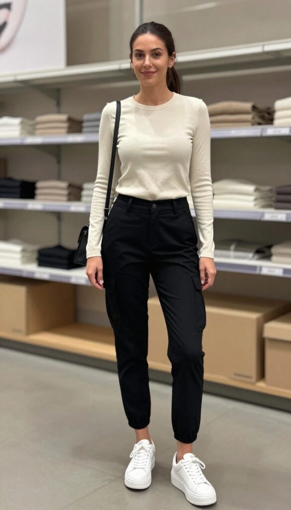 10. Cargo Pants and a Knit Top