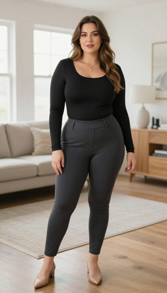 10. Boatneck Top with Cigarette Pants