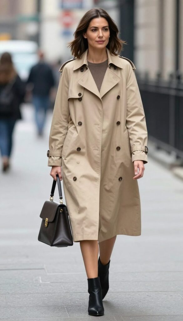 5. The Midi Dress with a Trench Coat