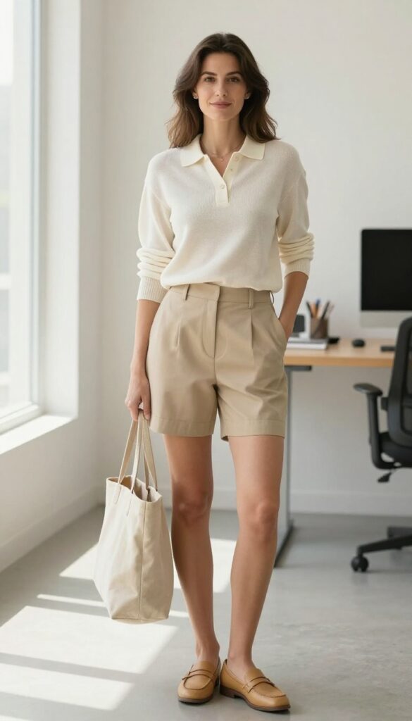 14. Knit Polo and Tailored Shorts