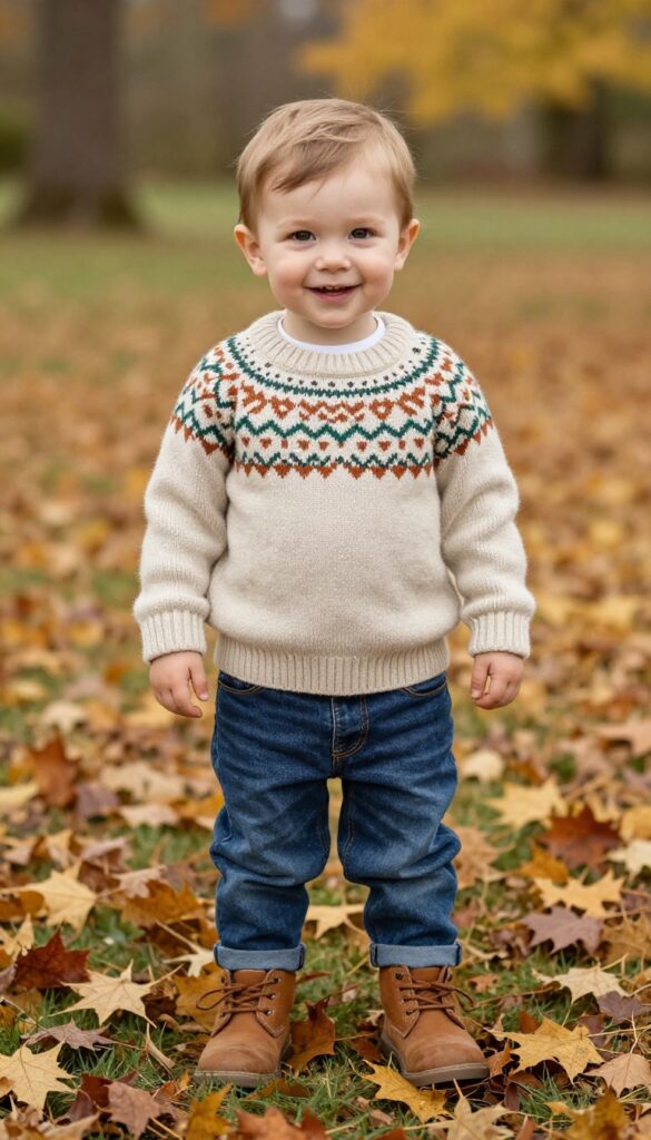 11. Fair Isle Sweater and Dungarees