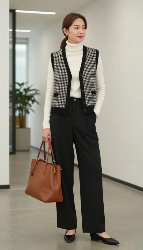 11. Patterned Vest with Solid Basics