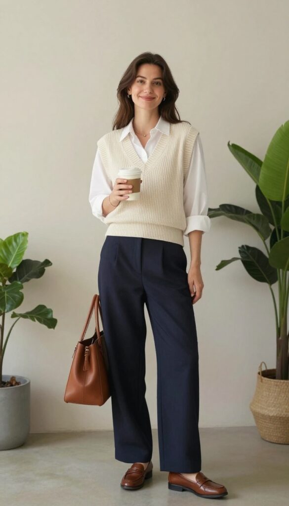 7. The Sweater Vest and Trousers