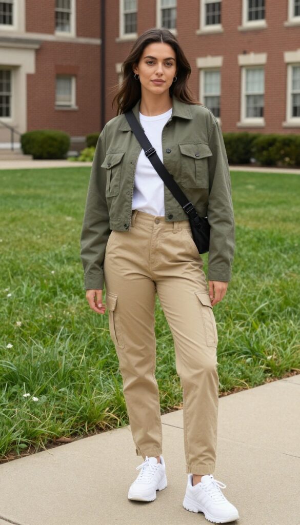 10. Utility Jacket with Cargo Pants