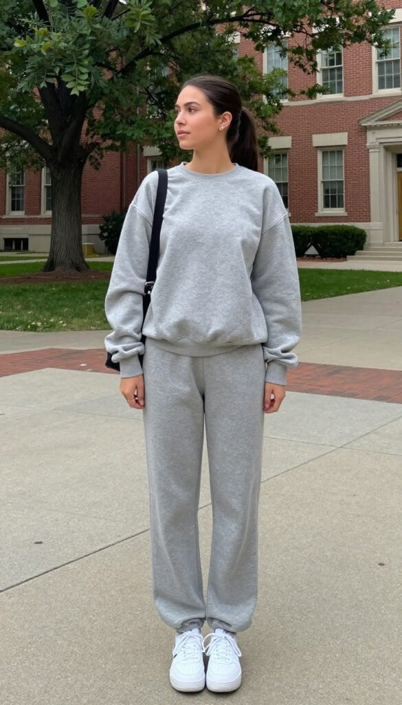 15. Matching Sweatsuit with Sneakers