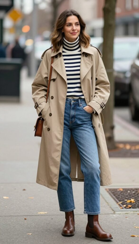 7. Layered for Fall with a Trench Coat