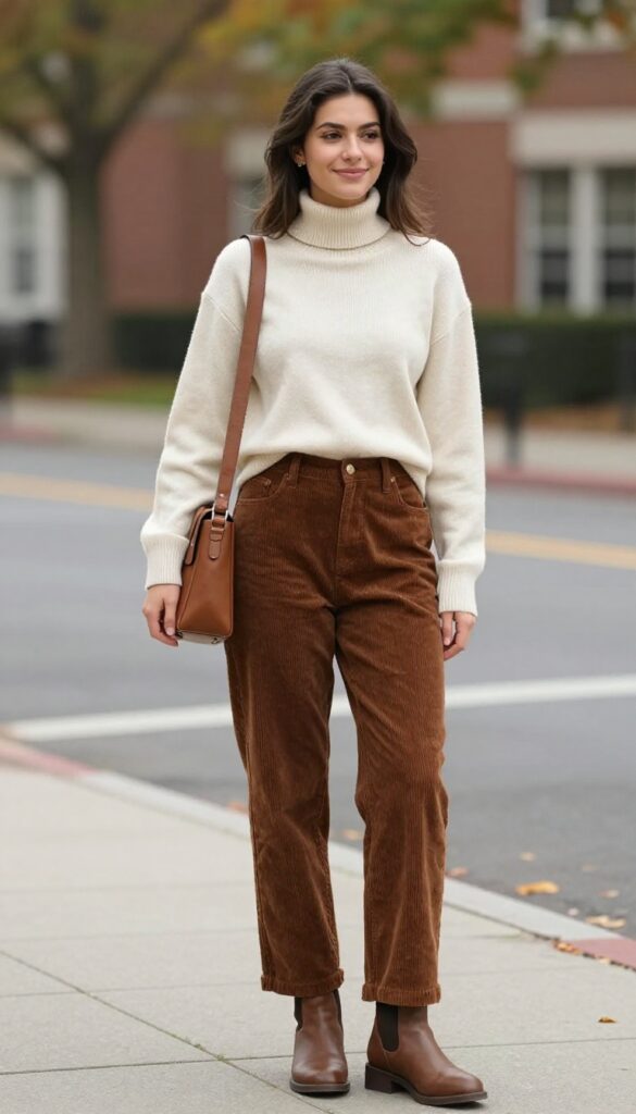 10. Corduroy Pants and a Turtleneck