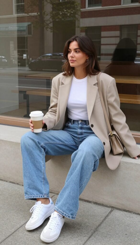 6. Blazer and Jeans Combo