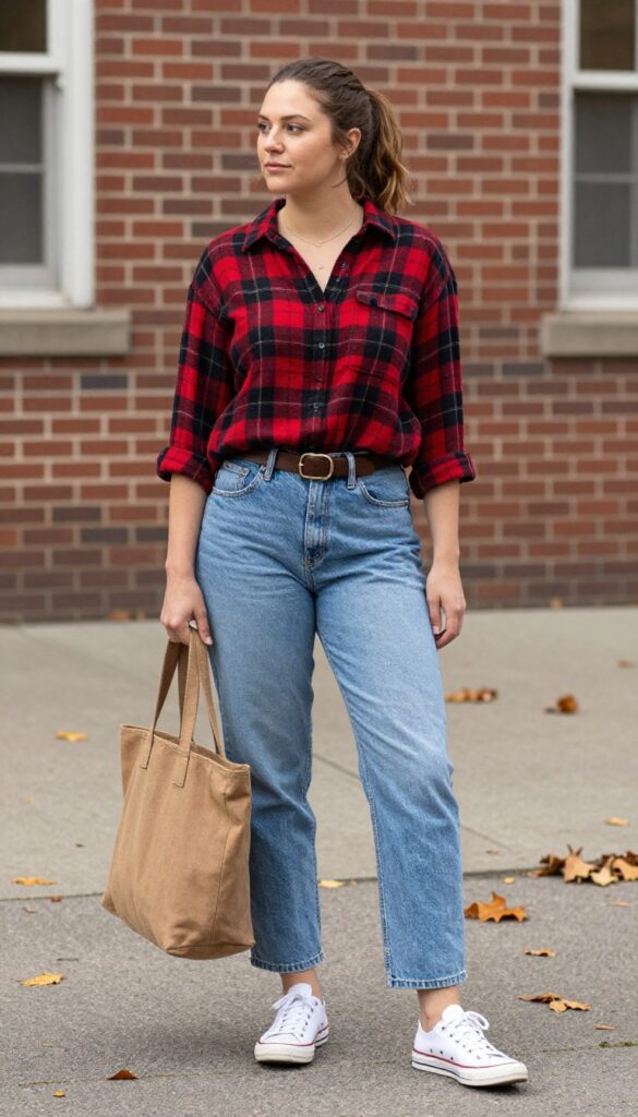 5. Button-Down Shirt and Jeans
