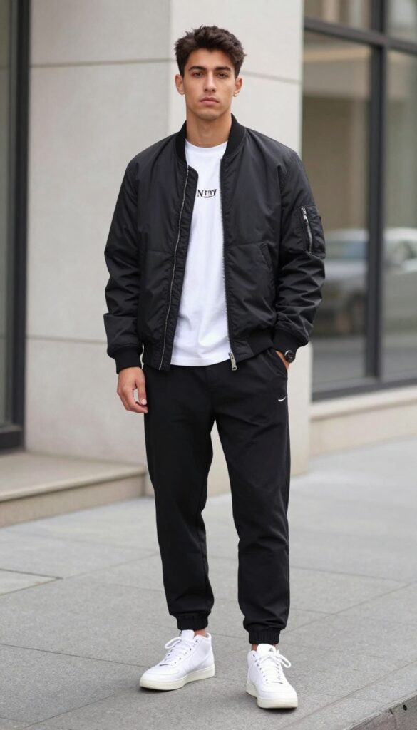 8. The Bomber Jacket with Joggers