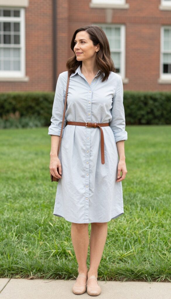 4. The Button-Down Shirt Dress