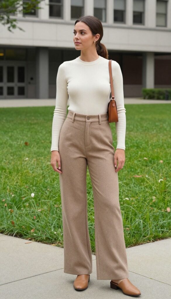 12. High-Waisted Trousers and a Bodysuit