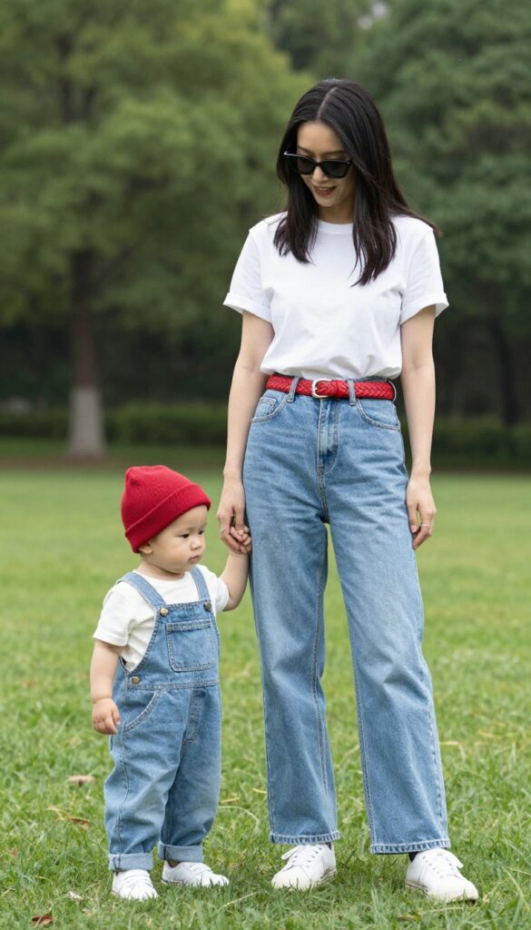 1. Classic Denim and White Tees