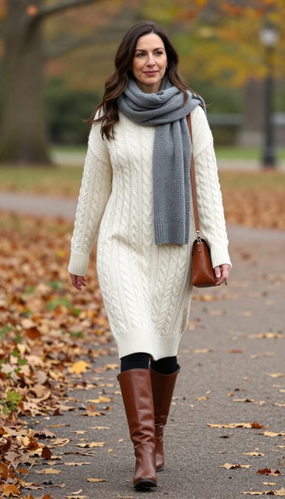 12. Dress Over Leggings: Tunic and Boots