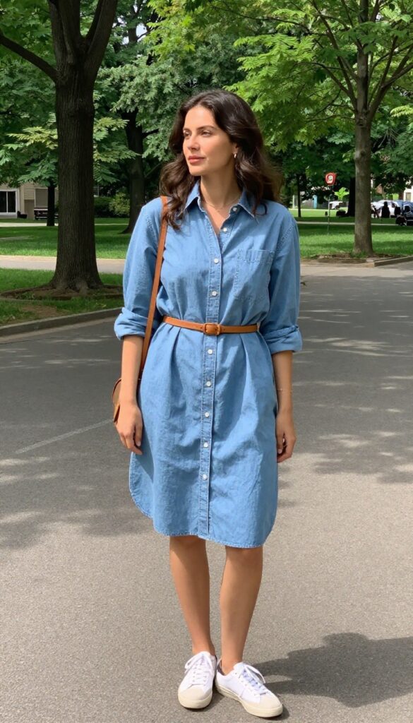 4. The Button-Down Shirt Dress