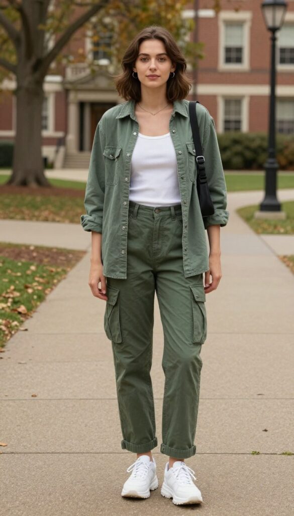 11. Cargo Pants and a Fitted Tank