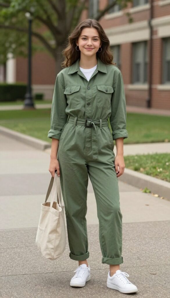 14. Utility Jumpsuit with a Belt