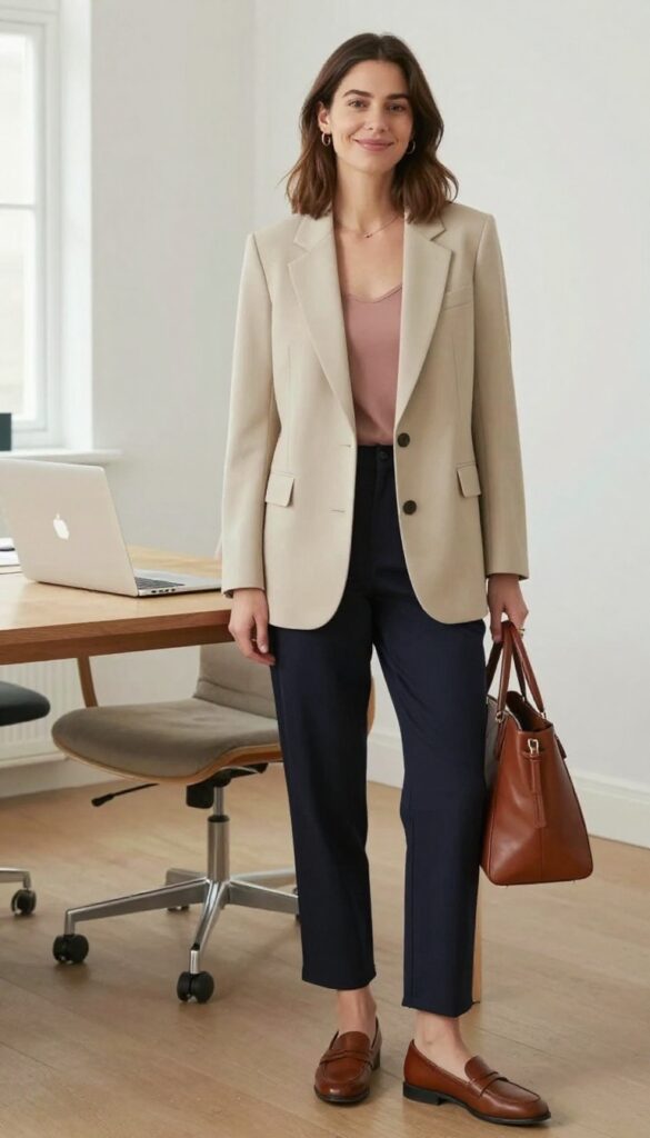 4. Tailored Blazer & Straight-Leg Trousers