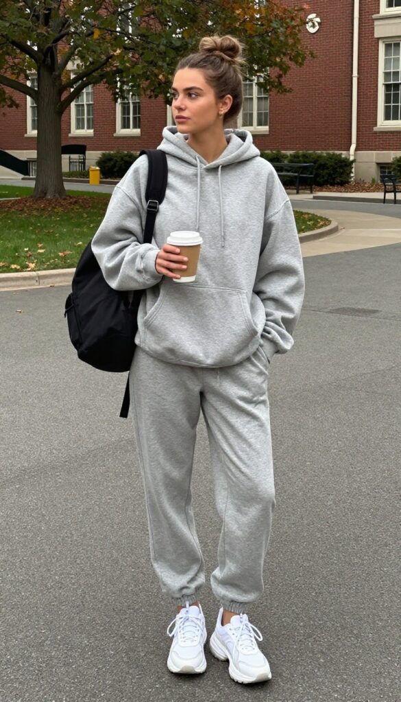 6. Joggers + Oversized Hoodie + Dad Sneakers