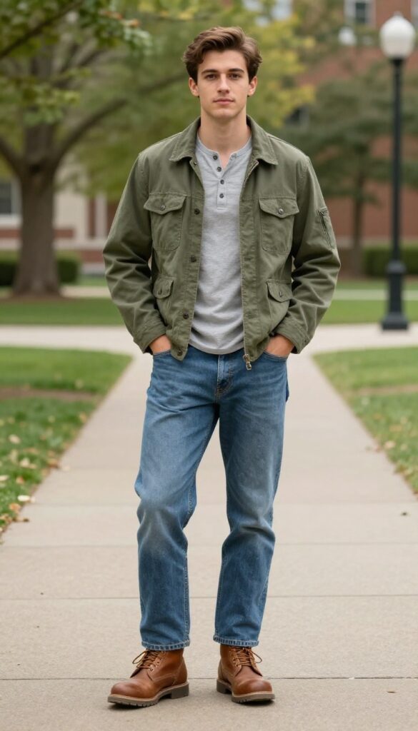 5. Lightweight Jacket Over a Henley