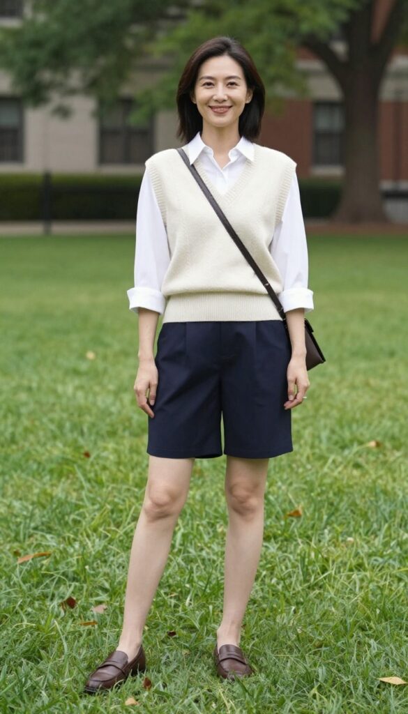 14. Sweater Vest and Button-Down