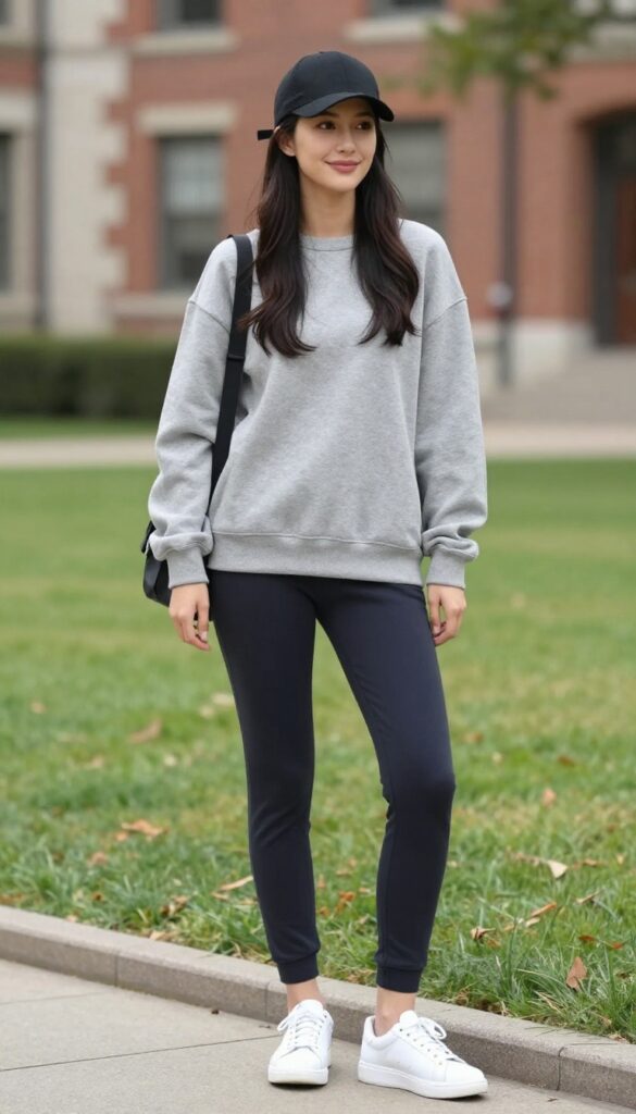 10. Matching Sweatshirt and Jogger Set in a Neutral Color