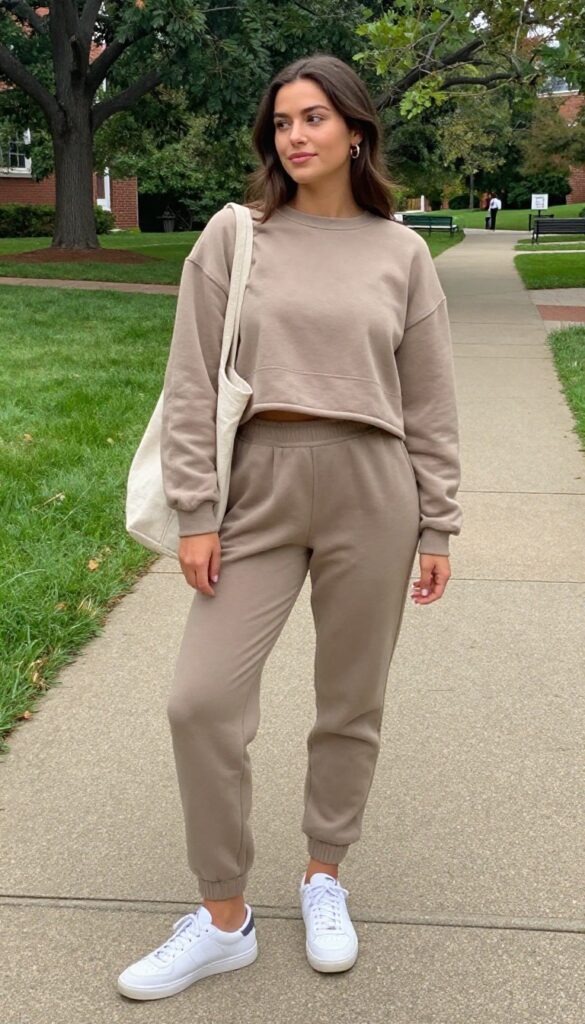 6. Matching Sweatsuit with a Twist