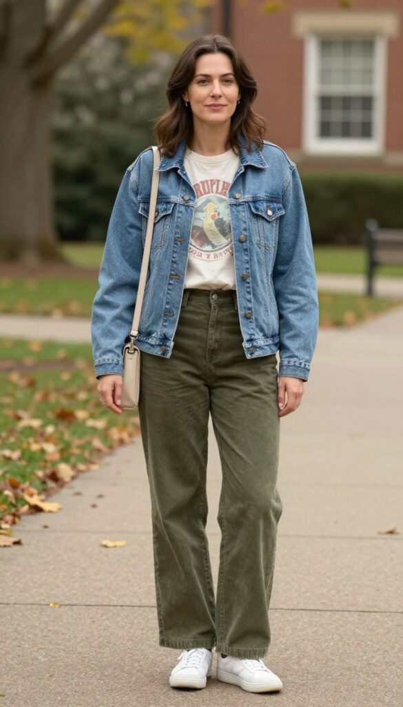 5. Graphic Tee and Corduroy Pants