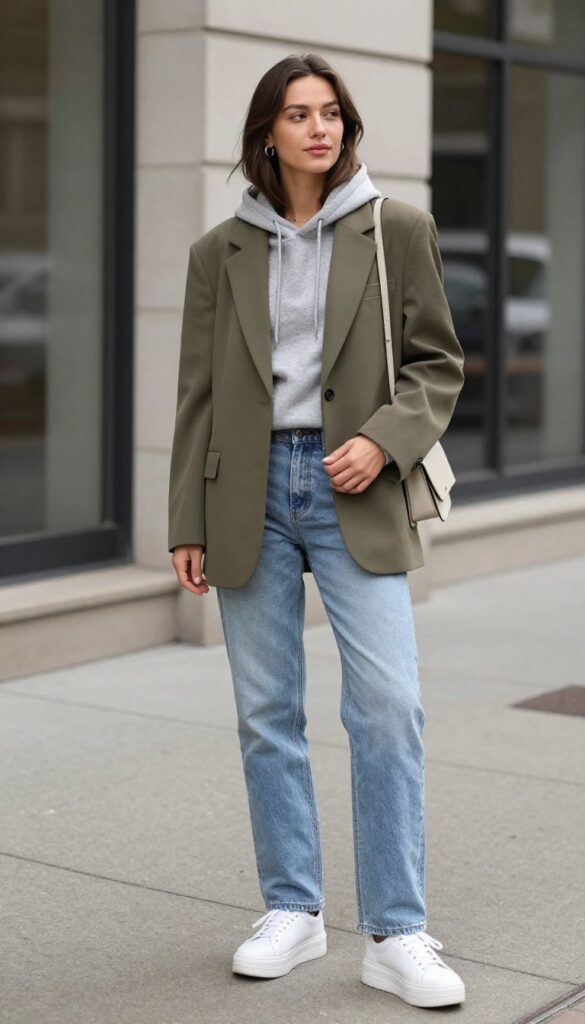 11. Hoodie under a Blazer