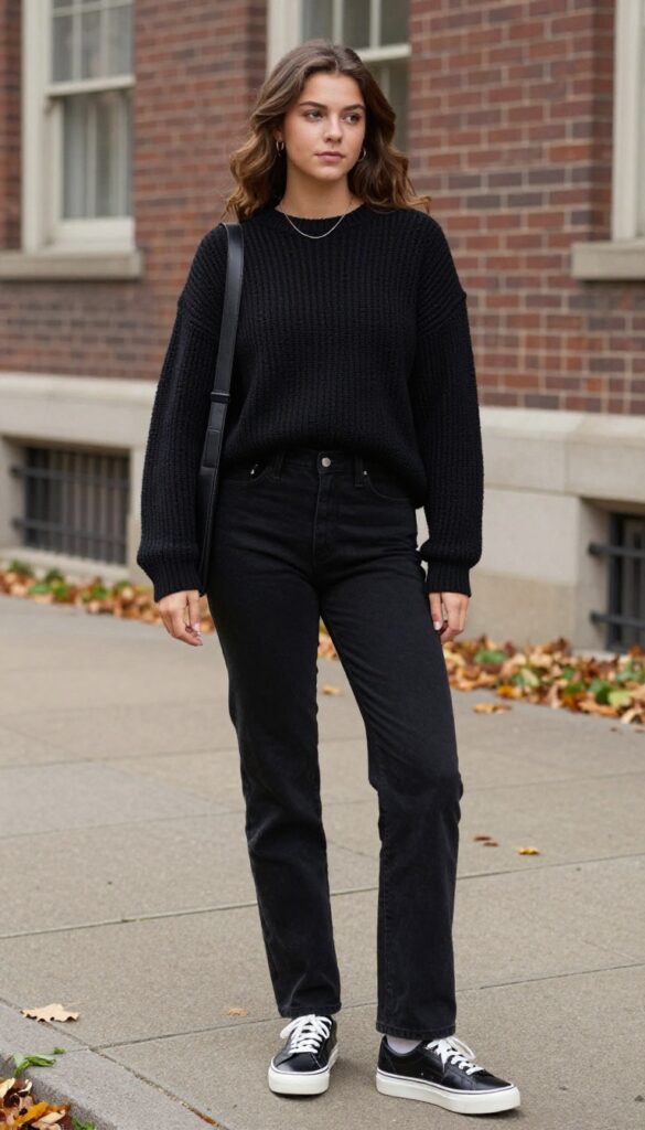 10. All-Black Monochrome Look