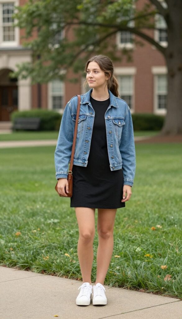 2. T-Shirt Dress with Sneakers