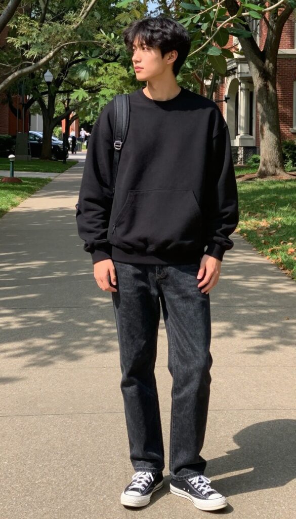 10. The All-Black Outfit with Texture
