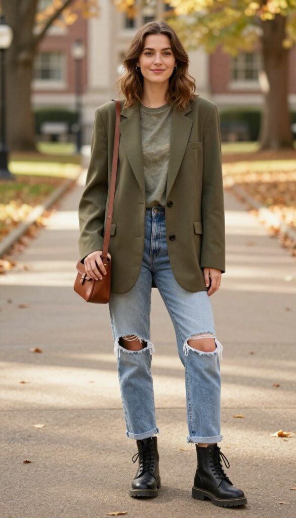 8. Blazer and Band Tee