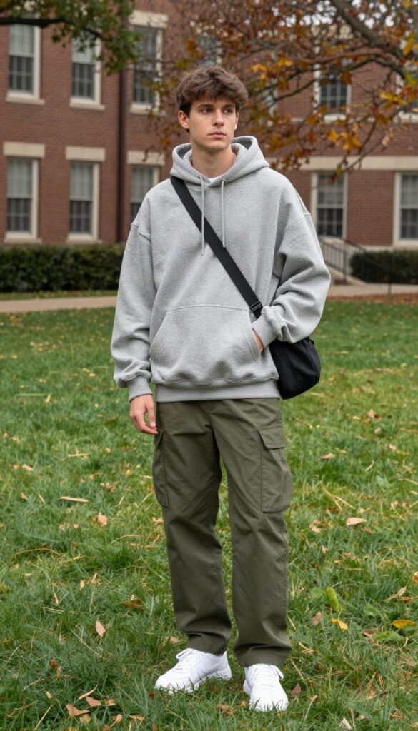 7. The Oversized Hoodie & Cargo Pants
