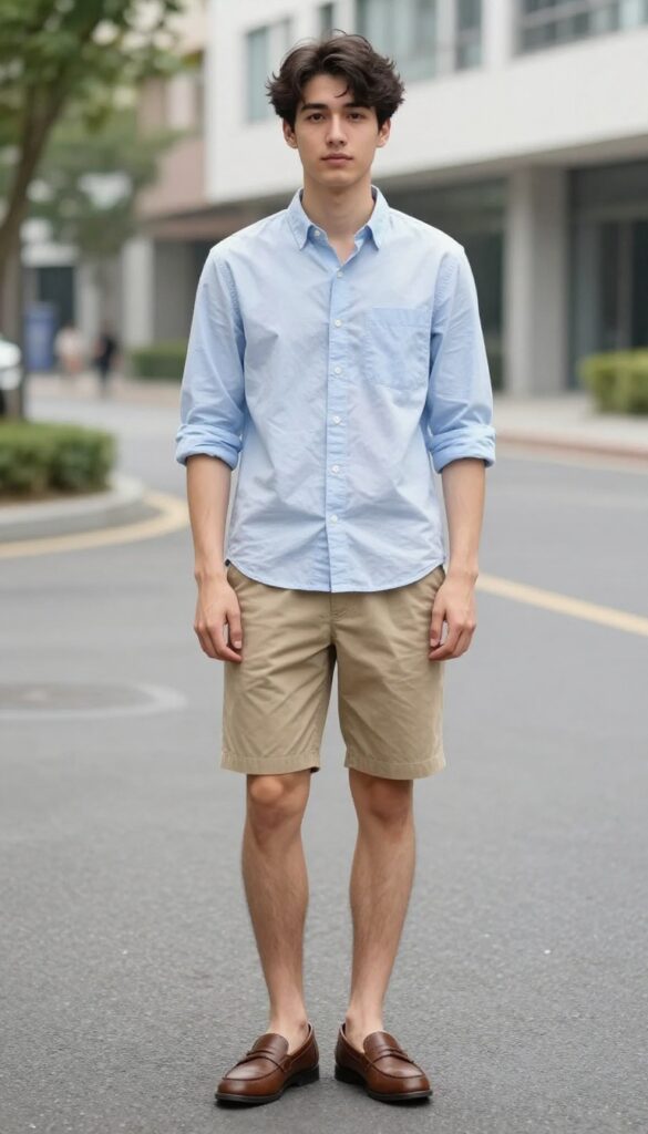 12. The Oxford Shirt with Shorts