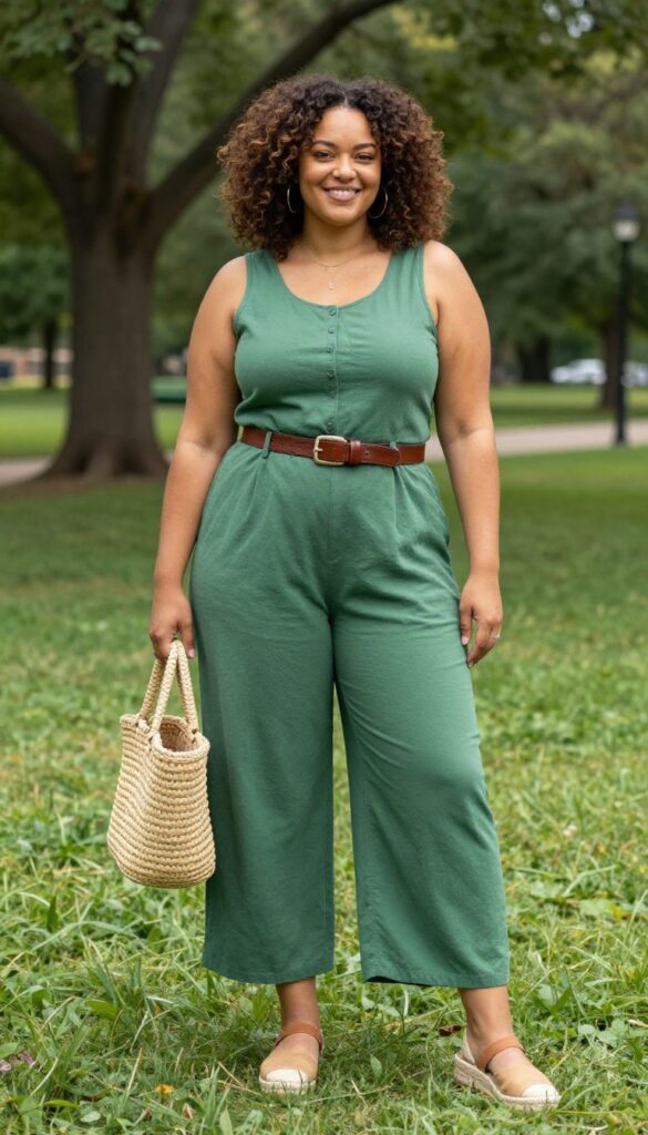 8. Wide-Leg Jumpsuit with a Belt