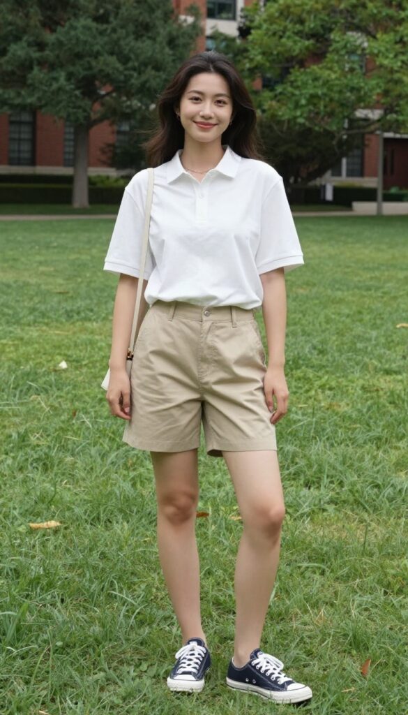 9. Polo Shirt and Chino Shorts