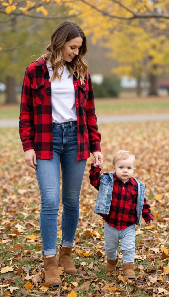 7. Plaid Shirt and Jeans