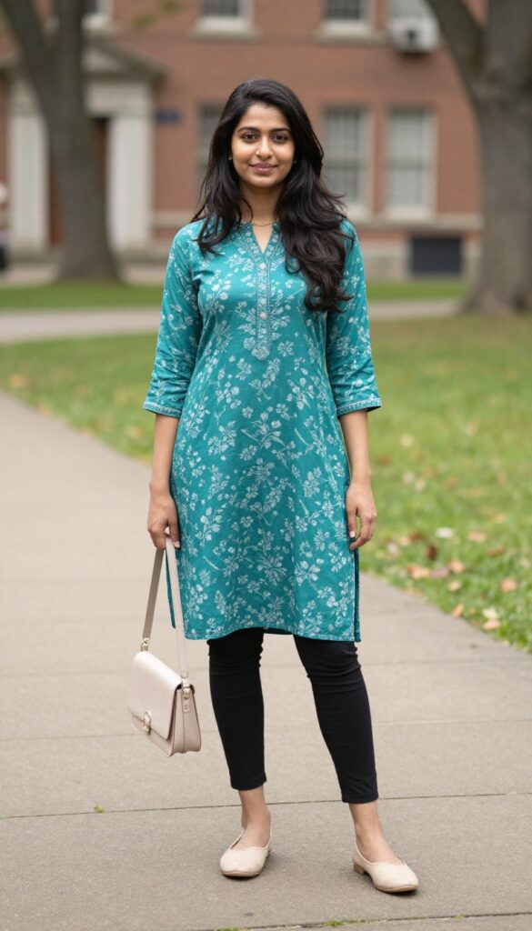 2. Anarkali Kurta with Leggings