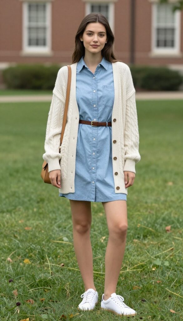 8. Button-Down Shirt Dress With Belt