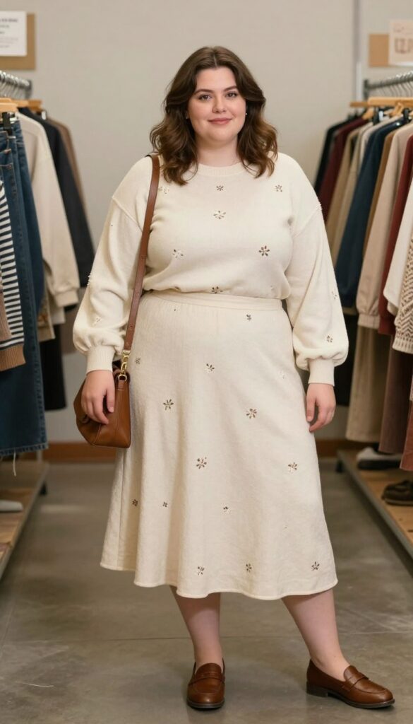10. Matching Knit Set (Sweater and Skirt)
