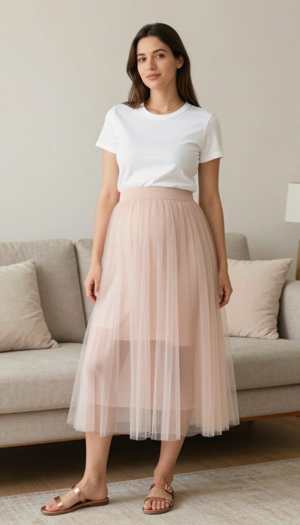 10. Tulle Skirt with Fitted Tee