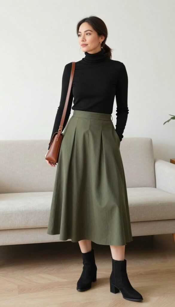 13. The Midi Skirt and a Turtleneck