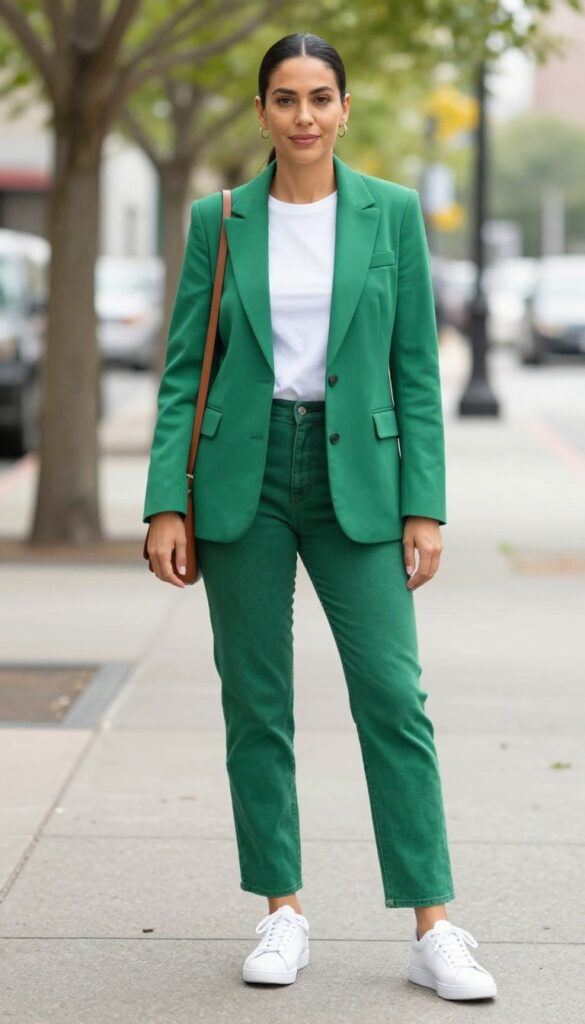 4. Statement Blazer over a Graphic Tee