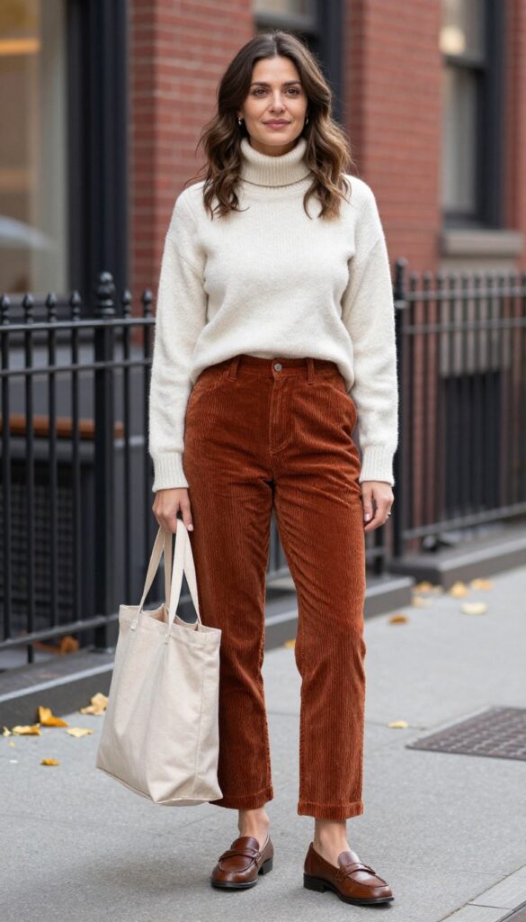11. Corduroy Pants and a Turtleneck