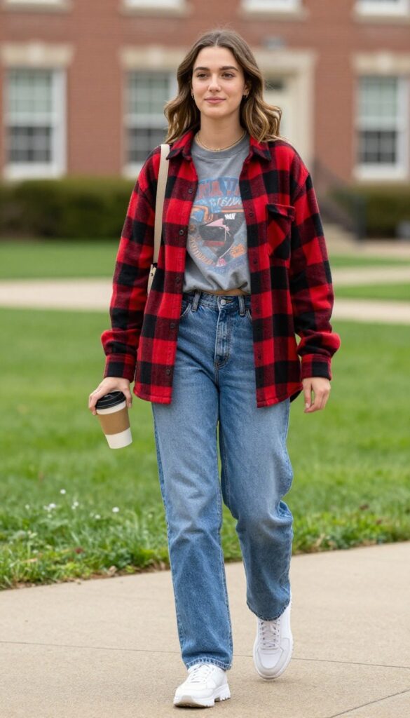 9. Graphic Tee and Straight-Leg Jeans