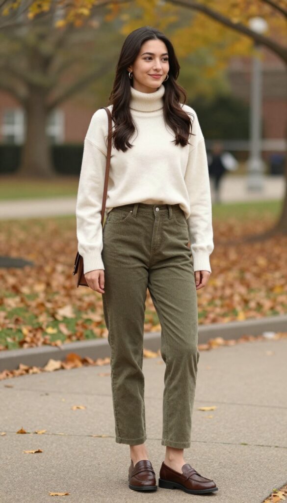 15. Corduroy Pants and a Turtleneck